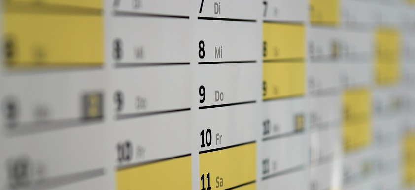 Calendar Highlighting Security Disclosure Dates
